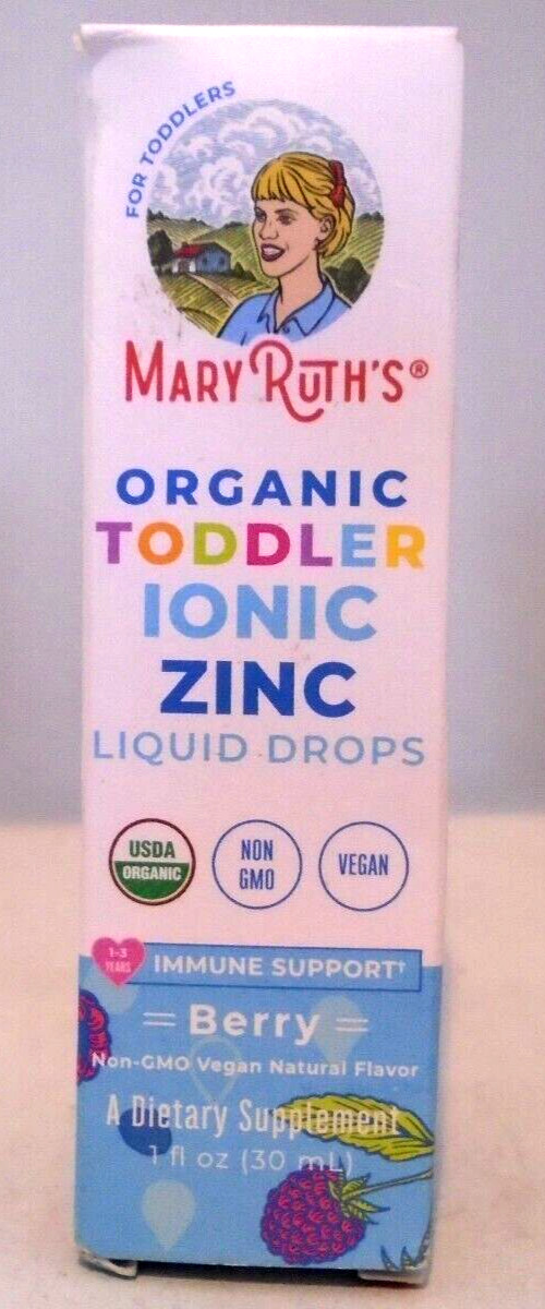 Organic Toddler Ionic Zinc Liquid Drops, 1-3 Years, Berry, 3 mg, 1 fl oz (30 ml)