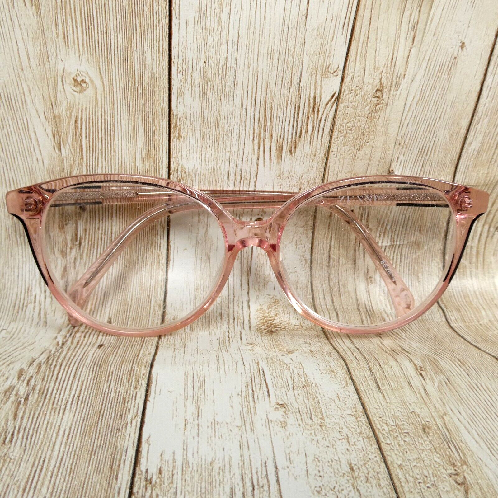 Zenni Pink Round Eyeglasses FRAMES ONLY w/Case – 662819 51-16-136