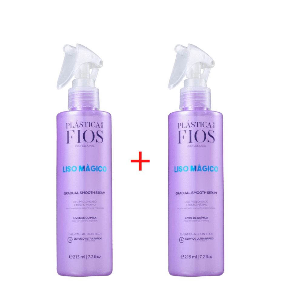 Kit 2x Cadiveu Plastica Dos Fios Liso Magico Gradual Smooth Serum 215ml