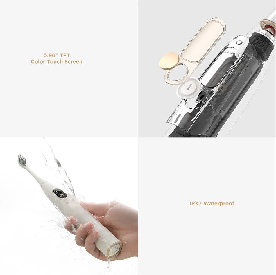 Electric Adult Toothbrush Global Version Oclean X IPX7 Waterproof, Touch Screen