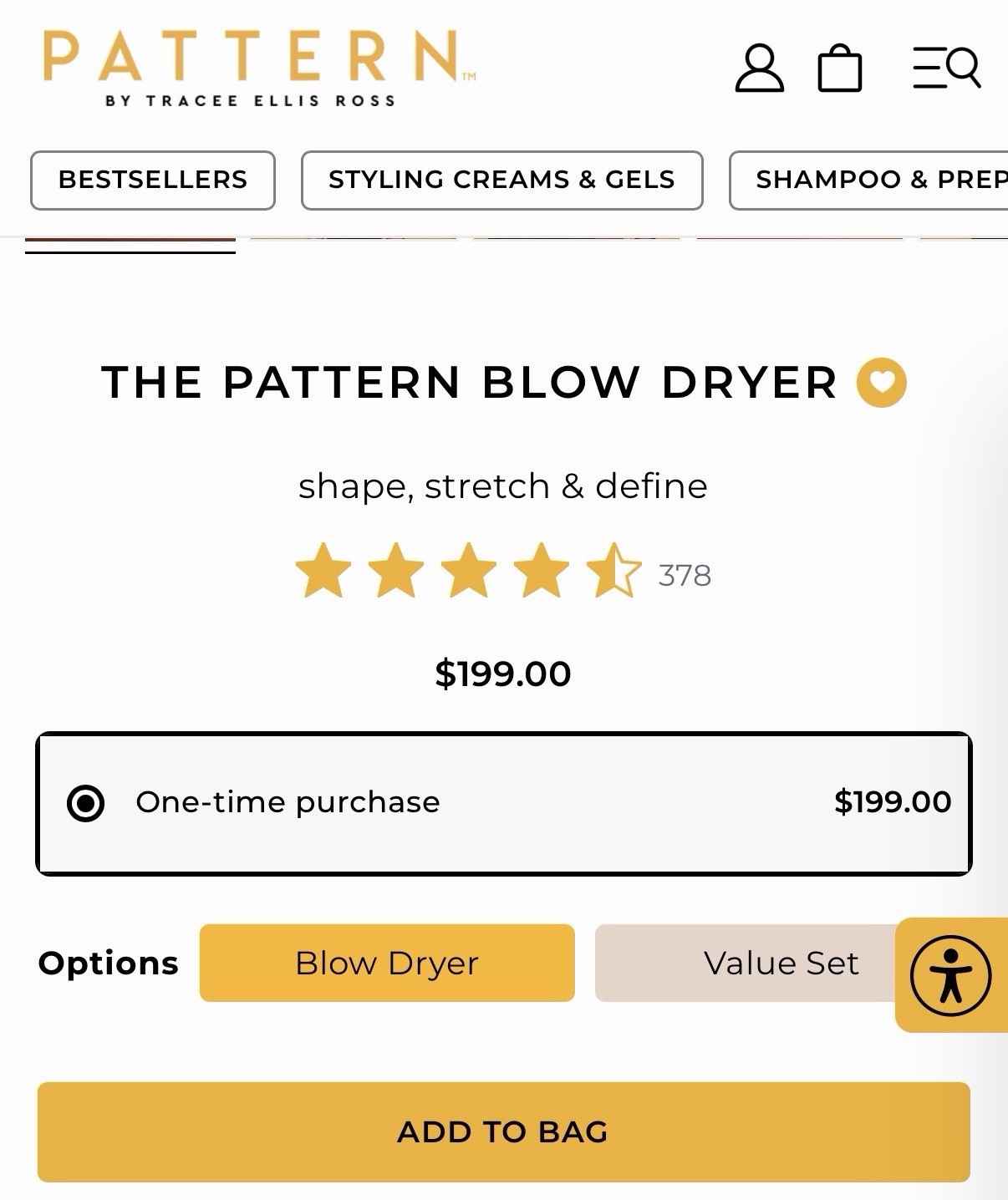 PATTERN The Pattern Blow Dryer Standard Electric Hair Dryer Beige Unisex Adults