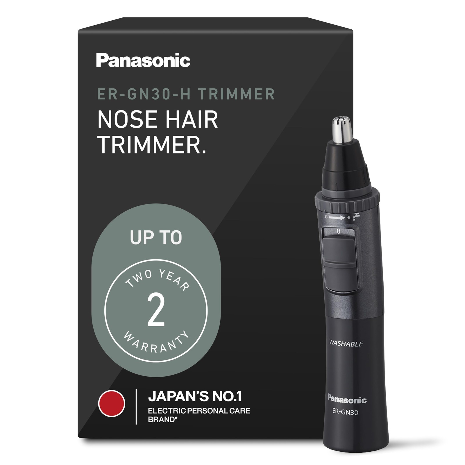 Panasonic Nose Hair Trimmer Waterproof Hypoallergenic Dual Edge Blades Travel…