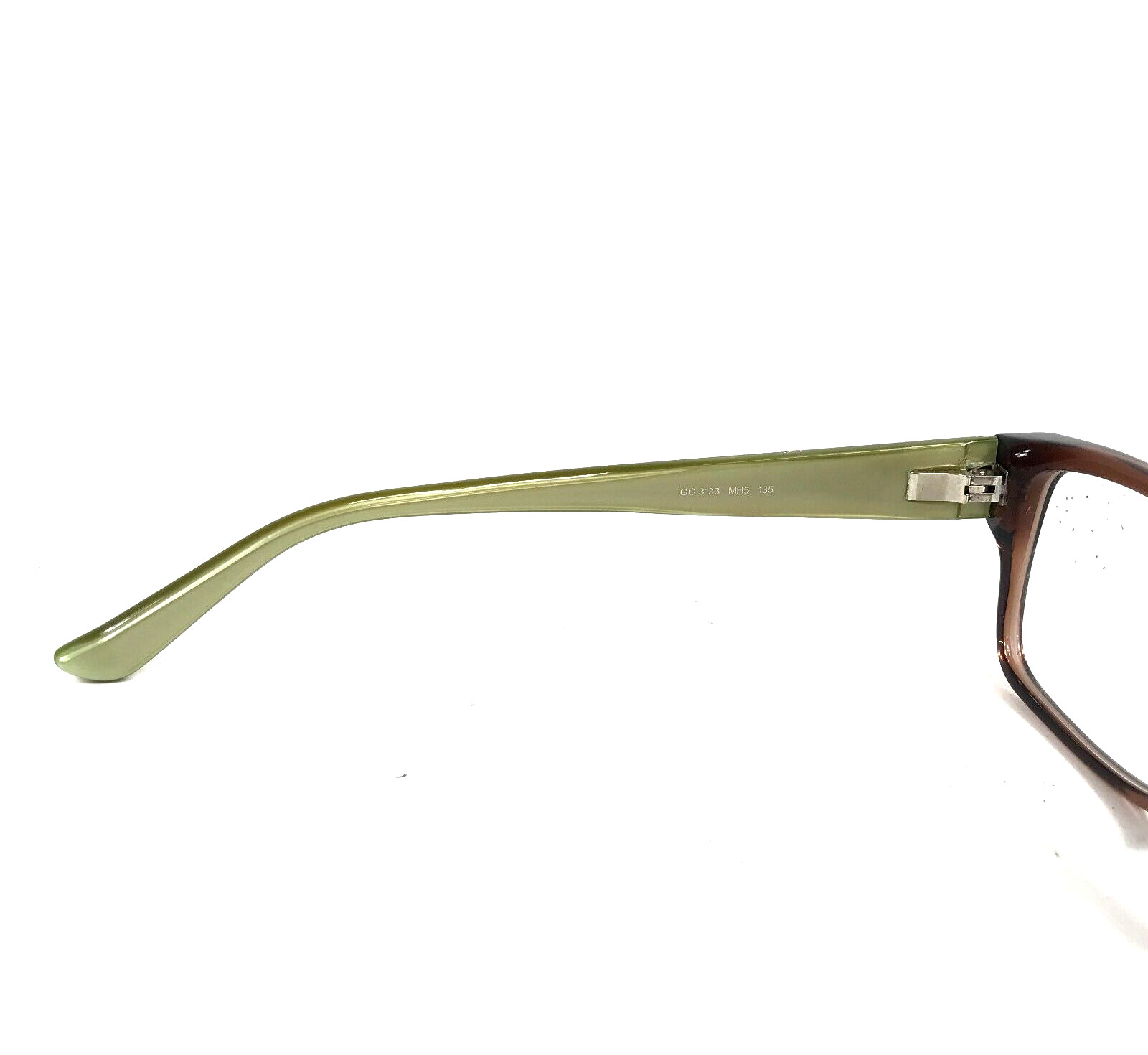 Gucci Eyeglasses Frames GG3133 MH5 Clear Brown Green Silver Rectangle 54-15-135