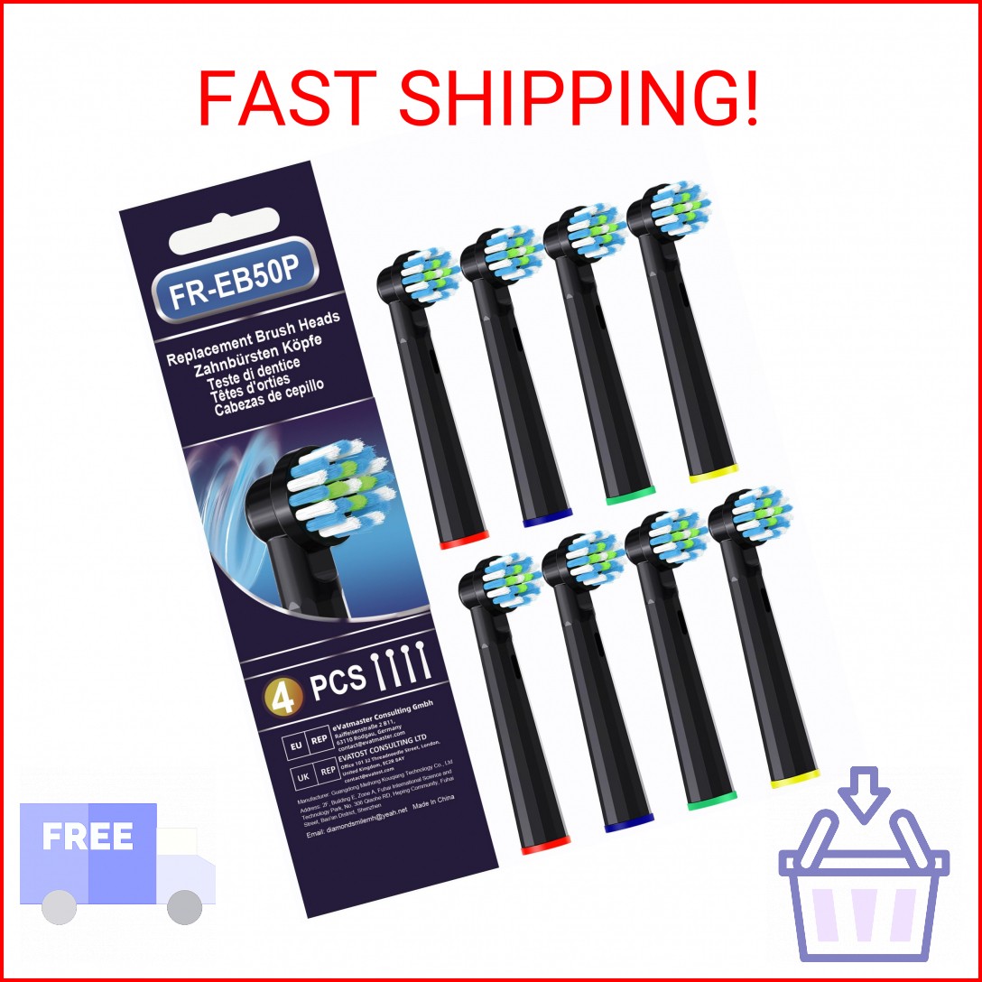 Replacement Heads Compatible with Braun Oral B Pro 1000, Genius X, Smart 1500 El