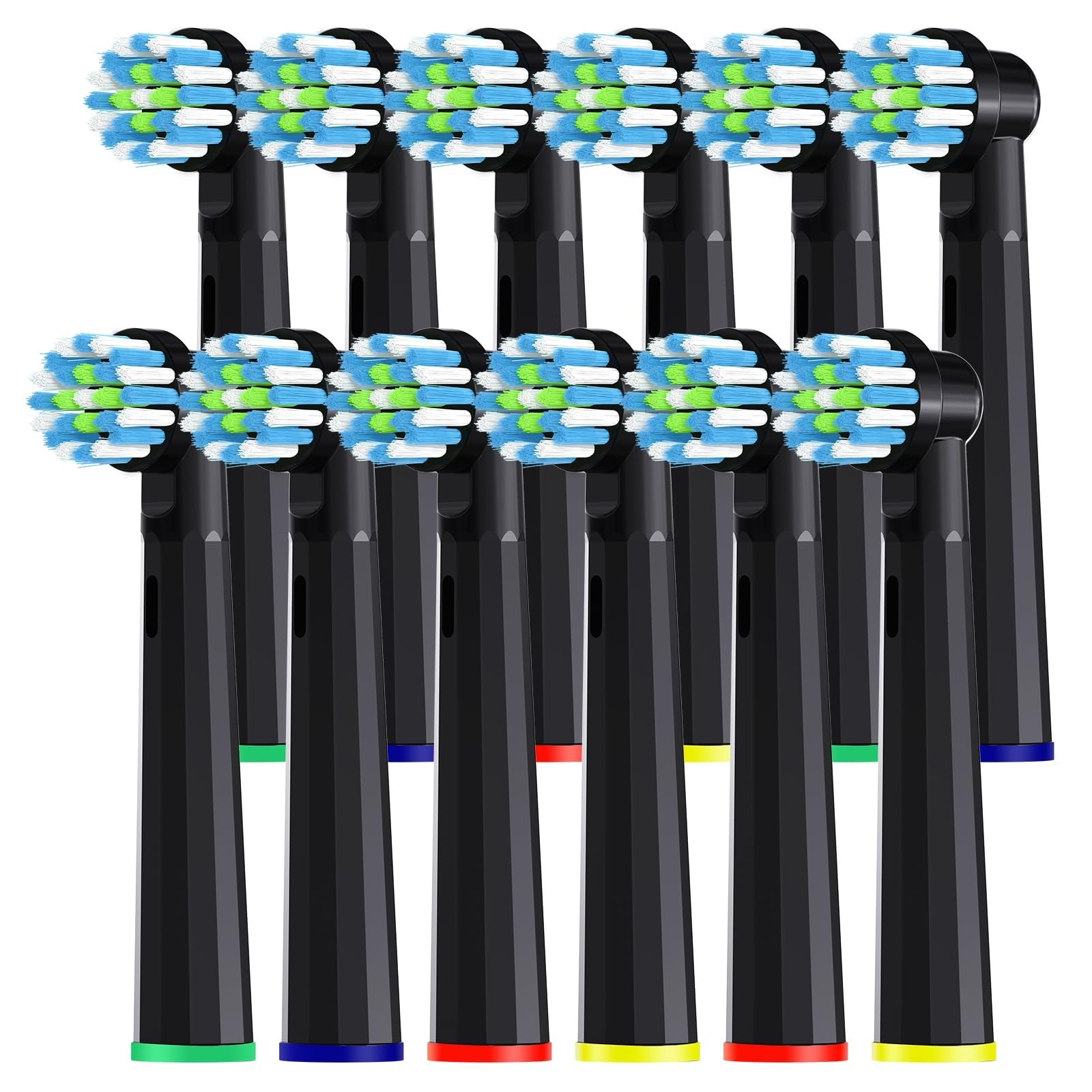 14 Count Electric Toothbrush Heads Compatible with Oral B Pro 1000 Genius X, Bla