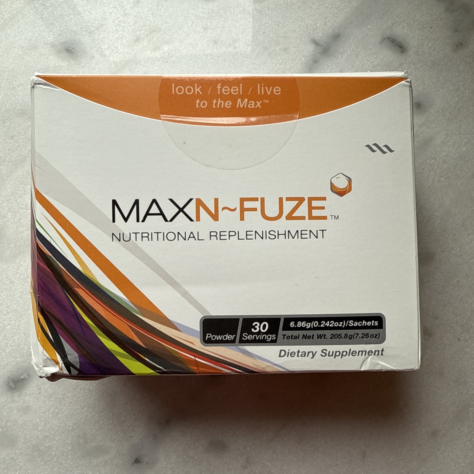 MAXN-FUZE 30 powder servings.NUTRITIONAL REPLENISHMENT.exp:2027.new, damaged box