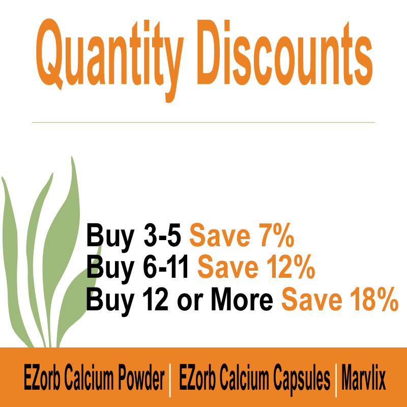 EZorb Calcium Capsules (3) 92% Absorption for Bone Spurs, Osteoporosis, Save 7%