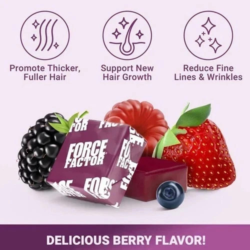 Force Factor Hair Growth Accelerator Soft Chews, Hair Growth Vitamins For Women