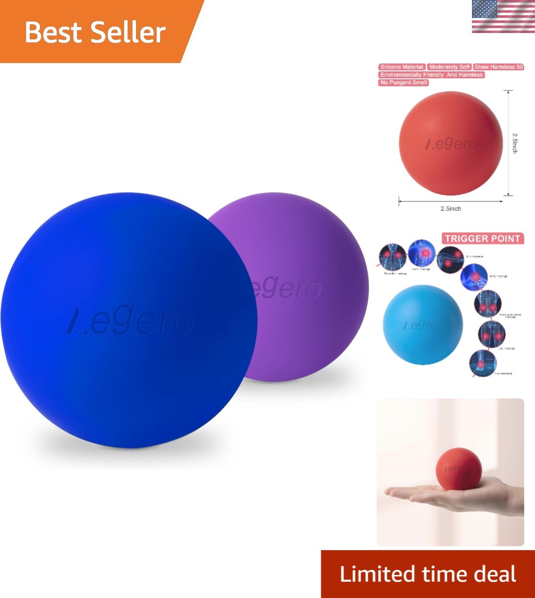 Durable Rubber Massage Balls for Effective Myofascial Release & Deep Relaxation