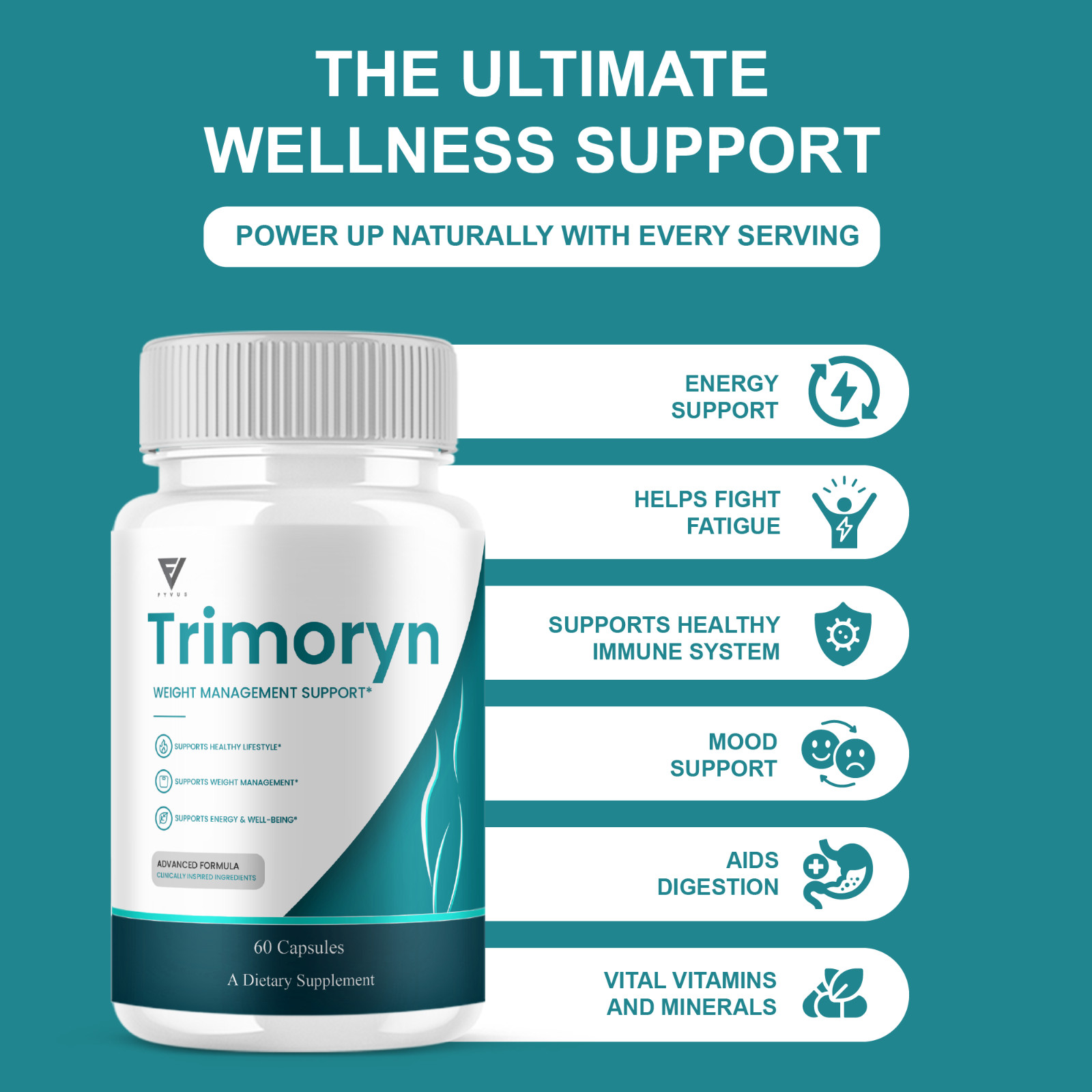 (5 Pack) Trimoryn Weight Support, Tri Moryn Keto Supplement (300 Capsules)