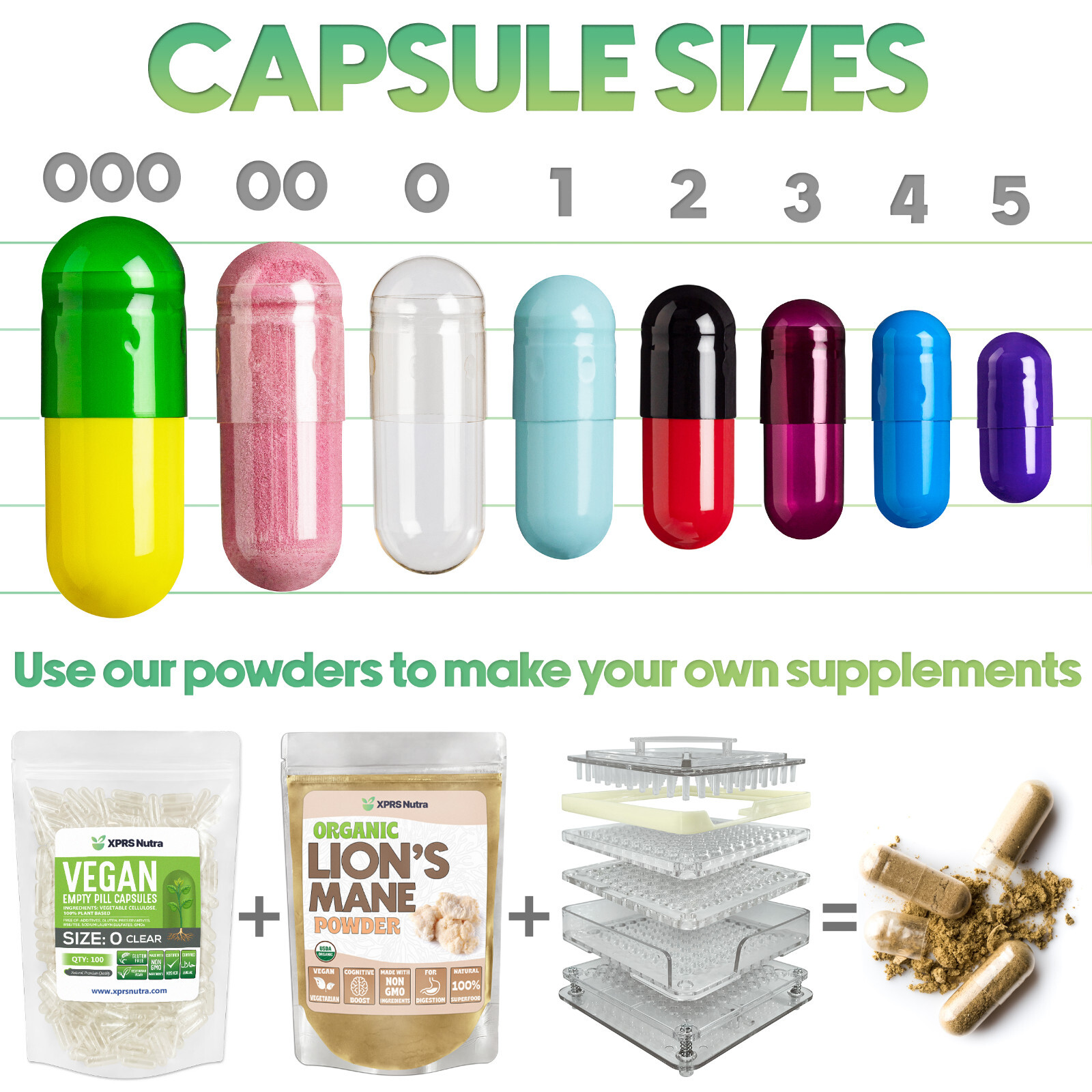 Size 2 Clear Empty Vegan Capsules Kosher Pill Vegetable Veggie Veg Caps