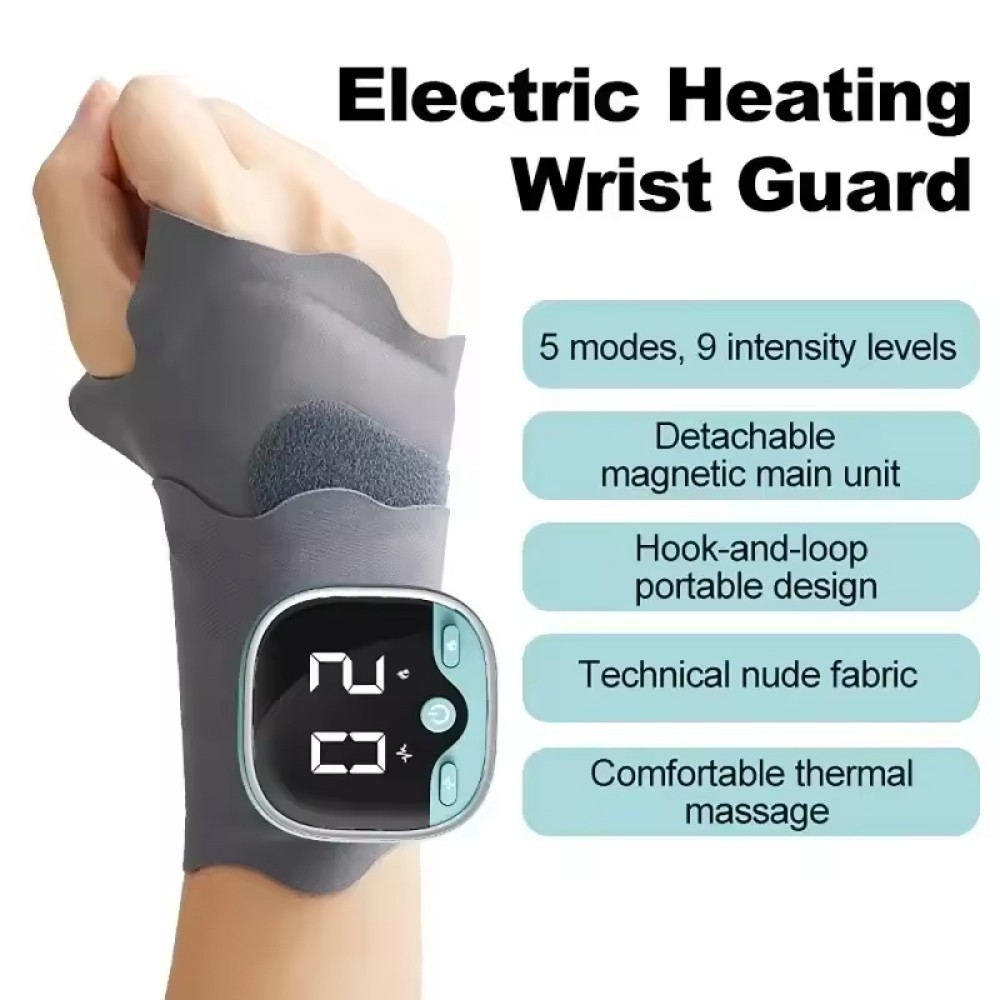 Cordless Hand Massager Wrist Heating Brace Massage for Carpal Tunnel Pain Relief