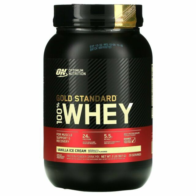 ON Gold Standard 100% Whey Protein Powder , 73 Serves,Vanilla Ice Cream