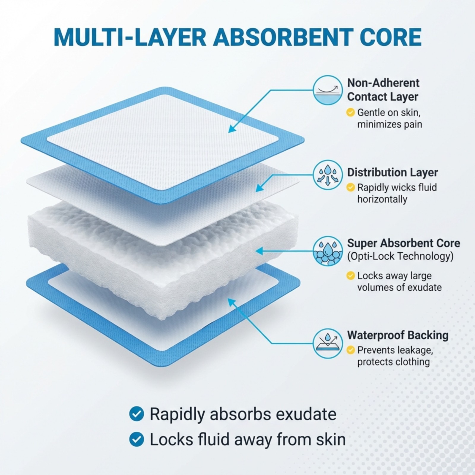 Super Absorbent Wound Dressing 6″x6″ (3 Box Lot) 30 Pcs Sterile Exp 08/2026
