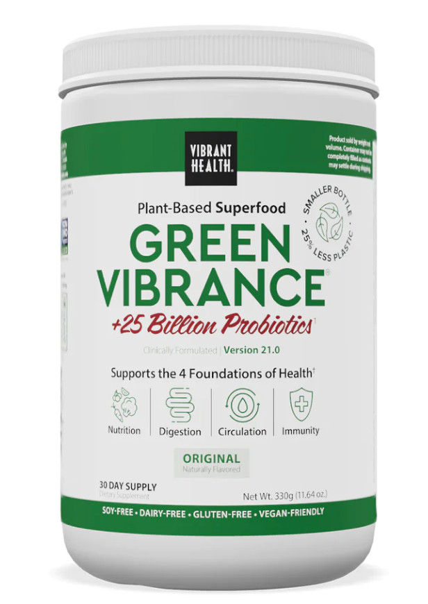 Vibrant Health Green Vibrance Powder 330grams (11.64oz) 30 day Version 21.0