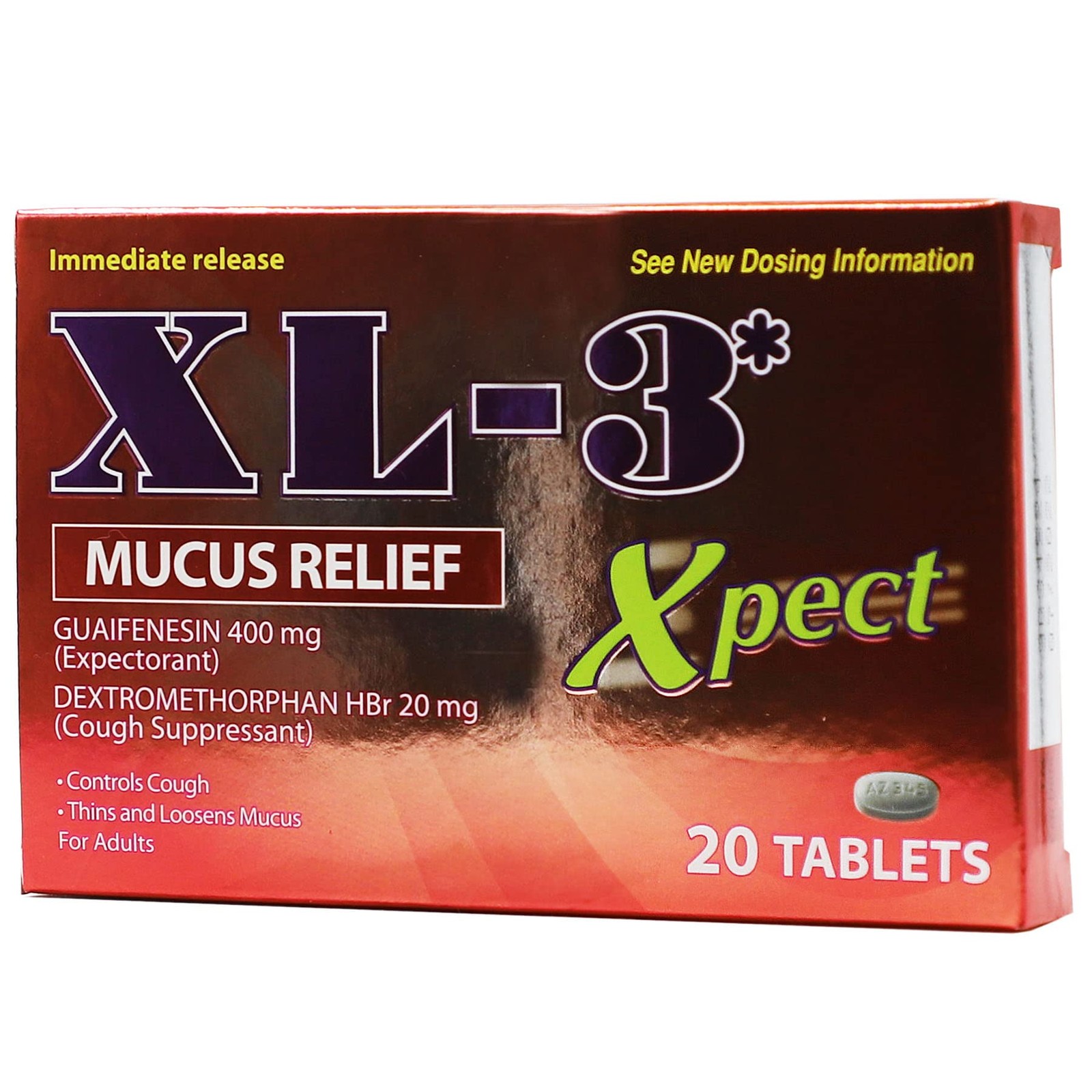 XL-3 Xpect Mucus Relief, Thins and Loosens Mucus, 20 Count (Pack of 1)