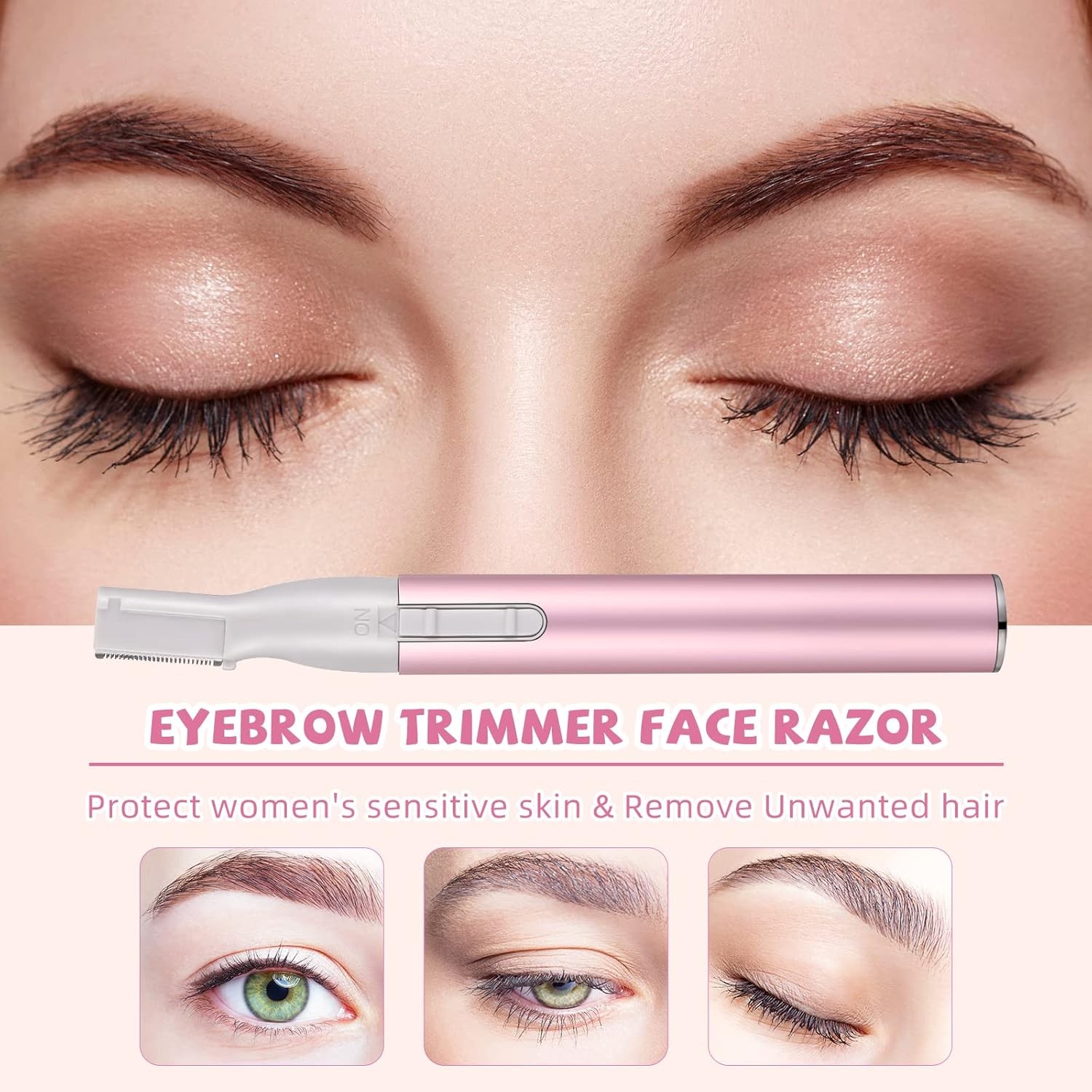 Women’s Electric Brows Trimmer Razor Hair Remover Facial Face Eyebrow Epilator