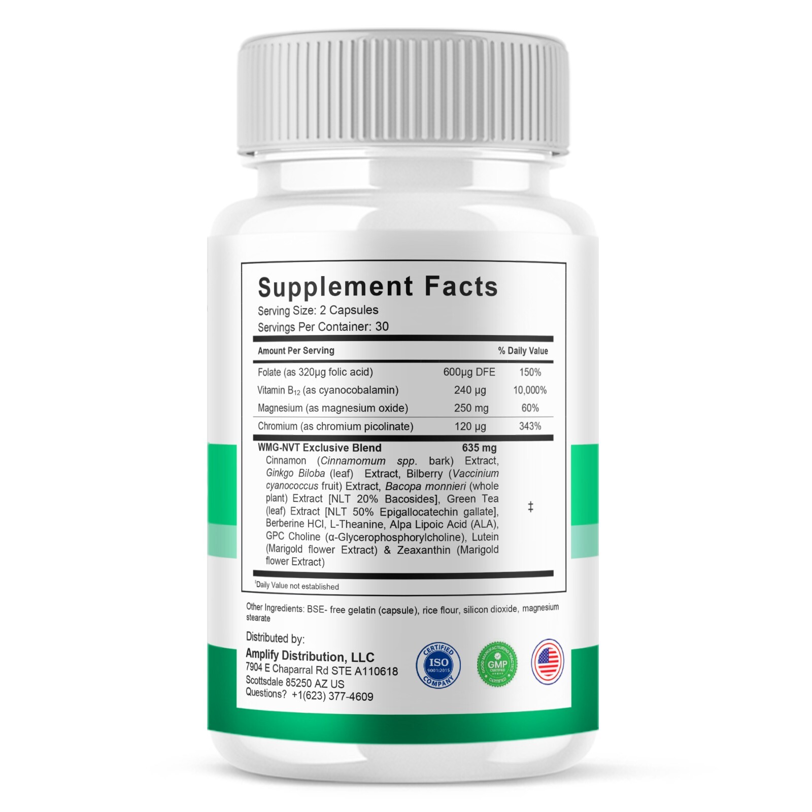 (2 Pack) Vertigenics Brain and Nootropic Supplement Vertigenix (120 Capsules)