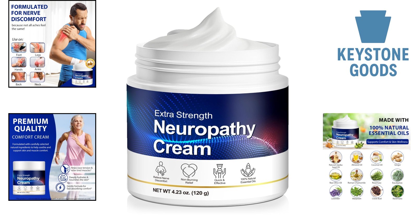 Maximum Strength Neuropathy Relief Cream – Fast Absorbing, Non-Greasy, Natura…