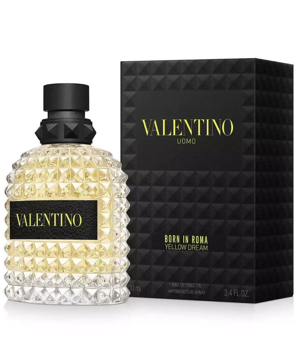 Uomo Born In Roma Yellow Dream by Valentino for men EDT 3.3 / 3.4 oz New in Box