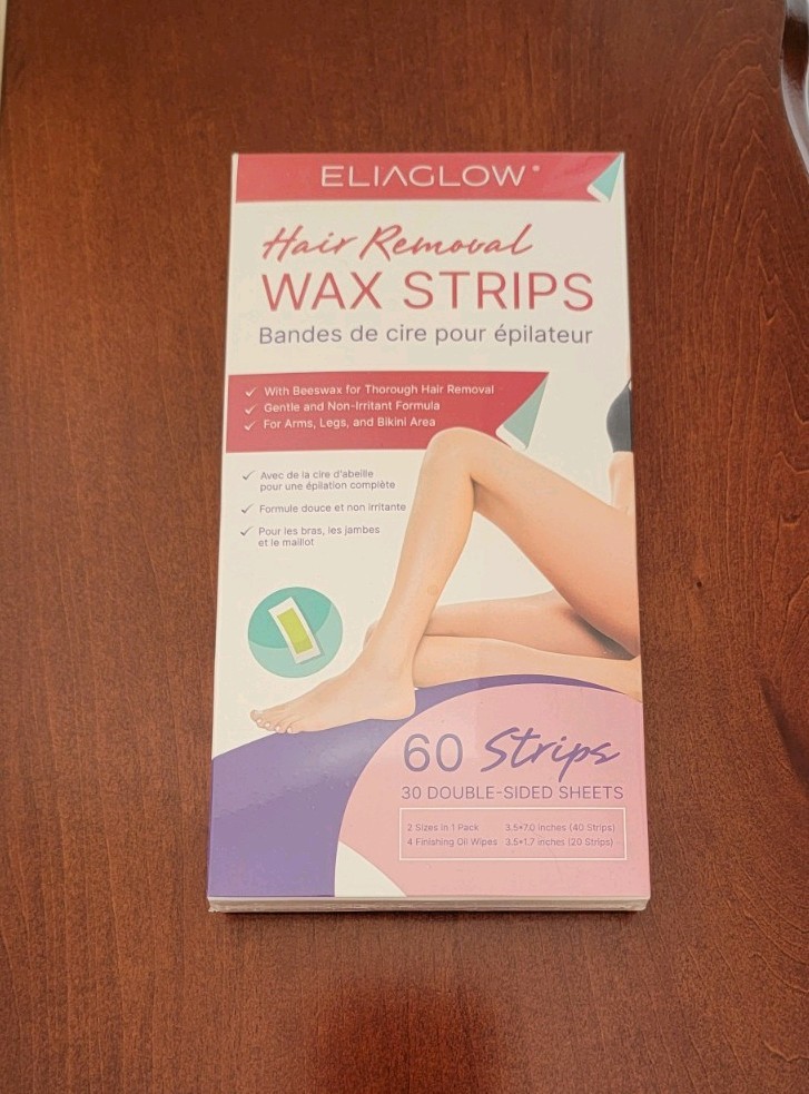 60 Hair Removal Wax Strips for Arms, Legs, Bikini Area – NEW