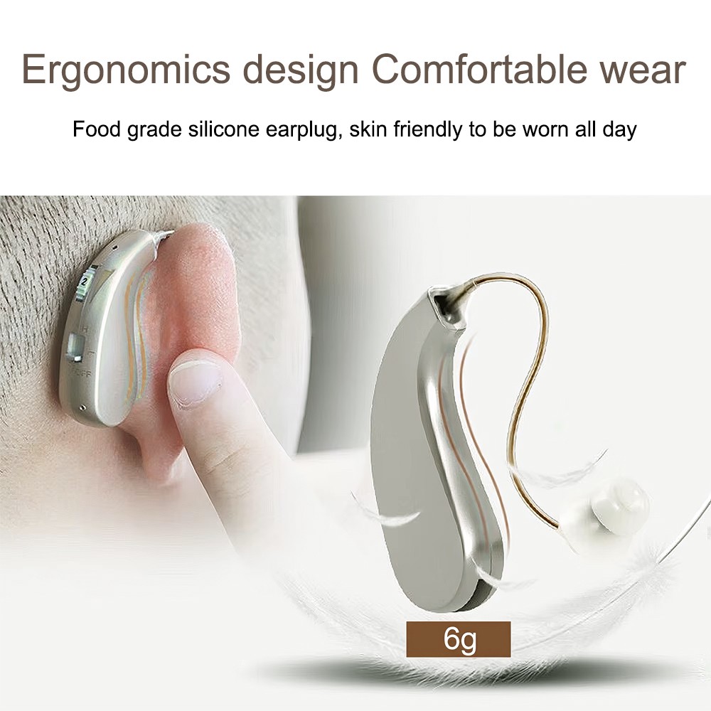 1 Pair Of Digital Hearing Aid Severe Loss Rechargeable Invisible BTE Ear Aids