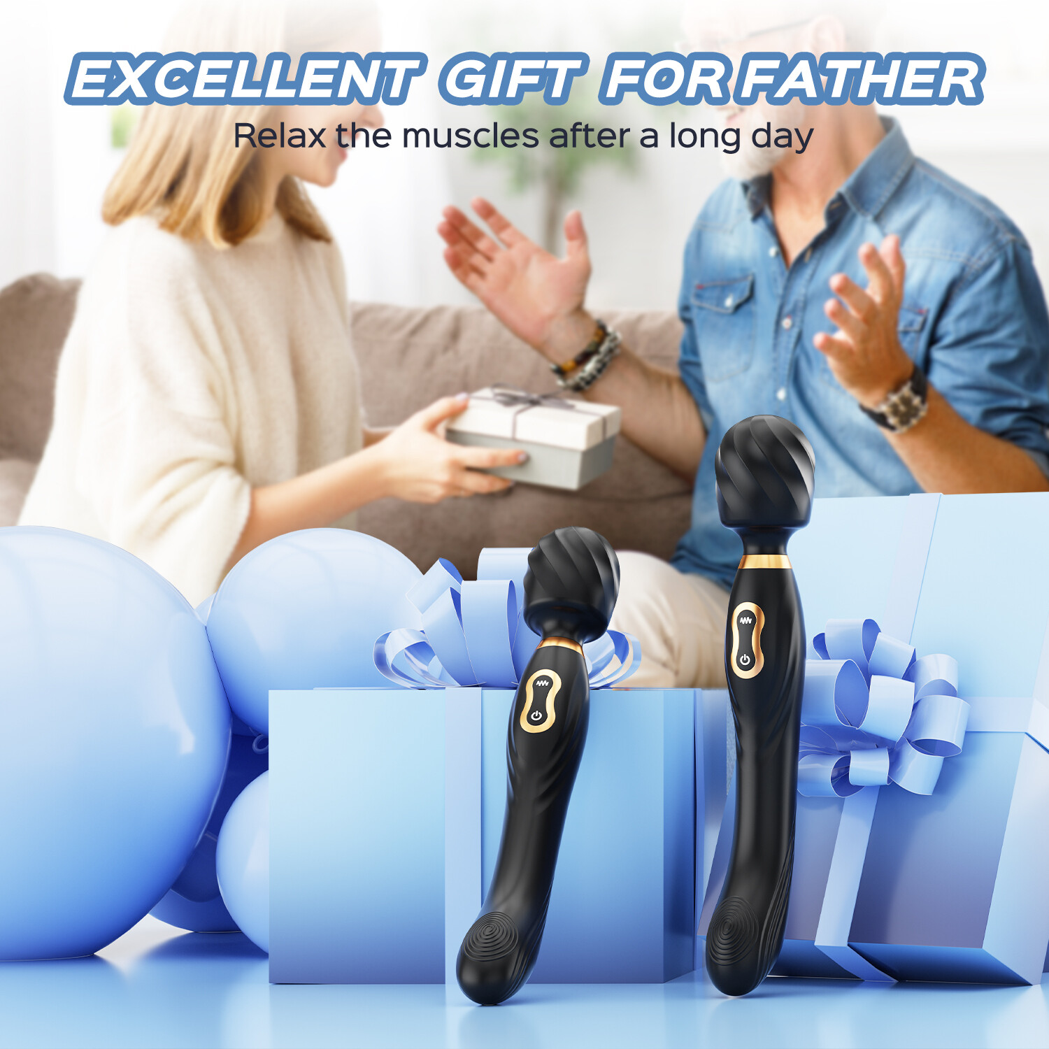 Handheld Massager Strong Vibrating Wand Full Body Therapy Motor Long Lasting