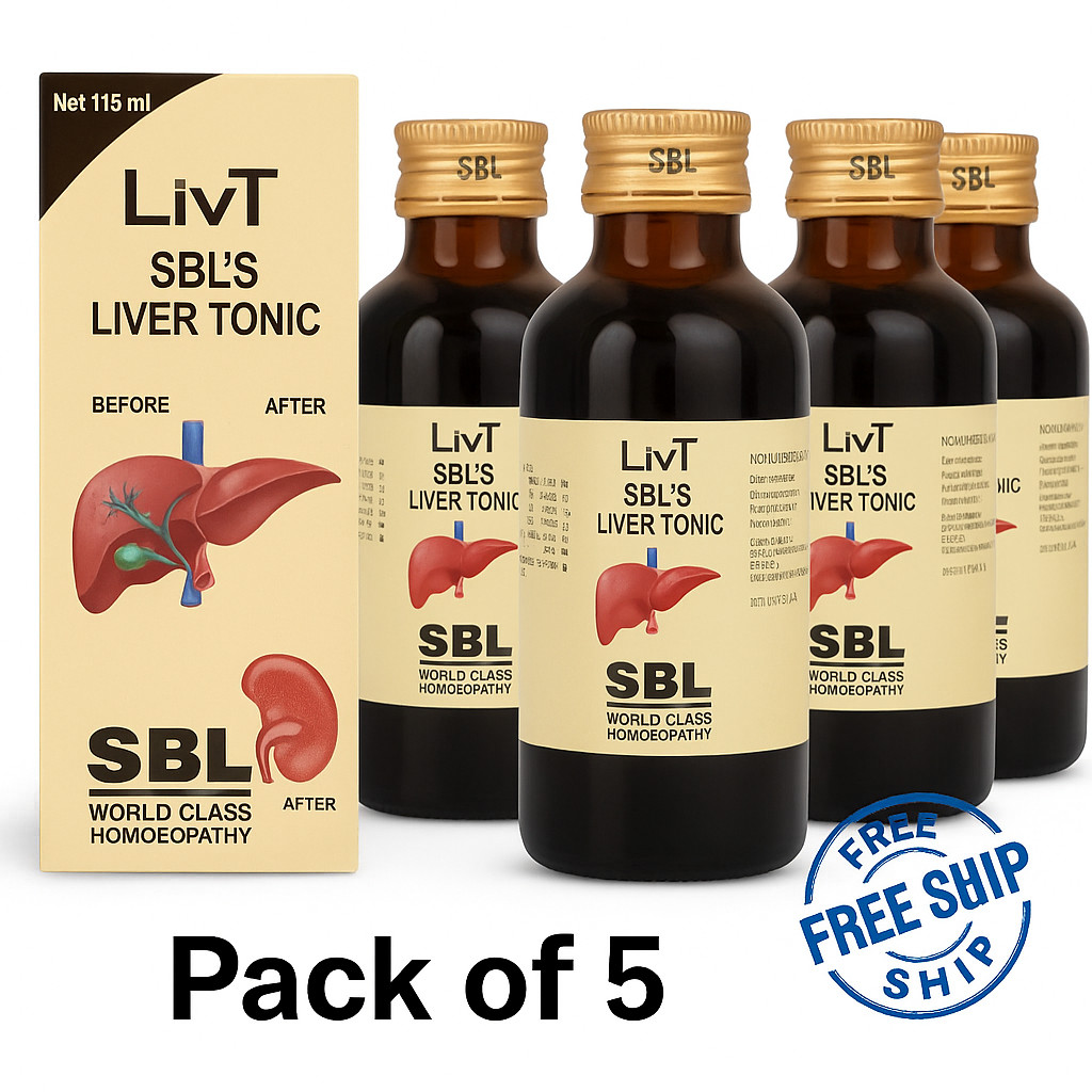 SBL Liv-T Syrup 115ml x 5 | Liver & Digestion Support | Free Ship | 5 Yr Exp