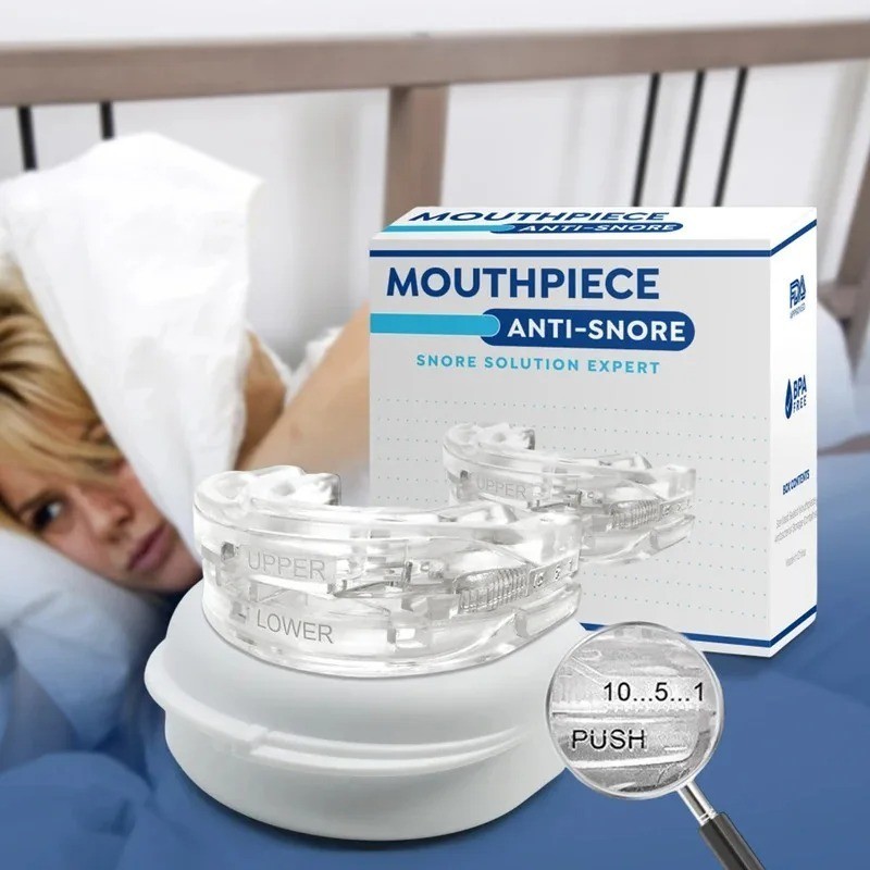 Anti Snore Mouthpiece Sleep Aids Mouth Guards Stop Snoring Adjustable Bruxisms