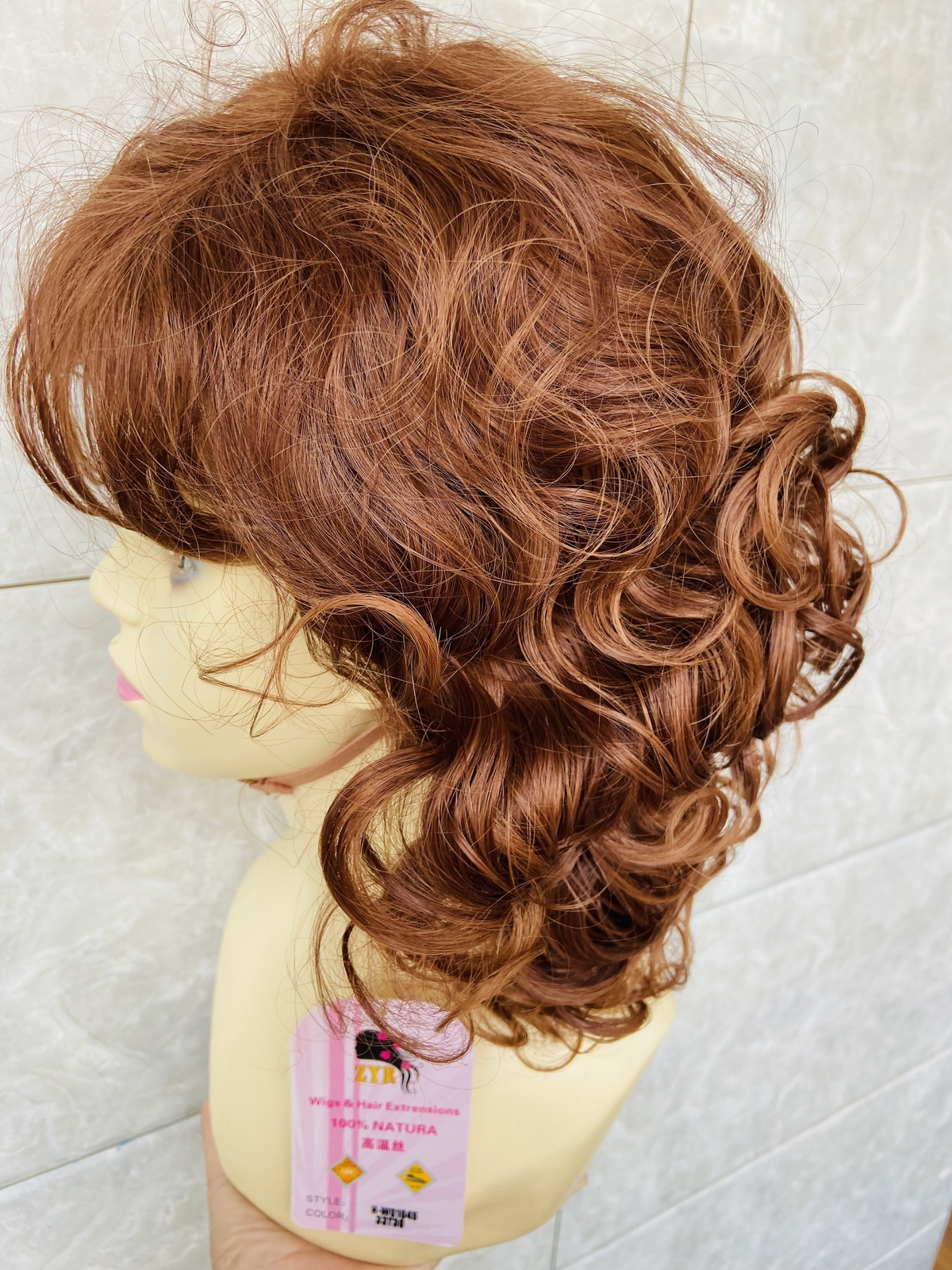 Medium Fluffy Wavy Auburn 33/30 Synthetic Hair Wigs Women Natural Fashion Wigs