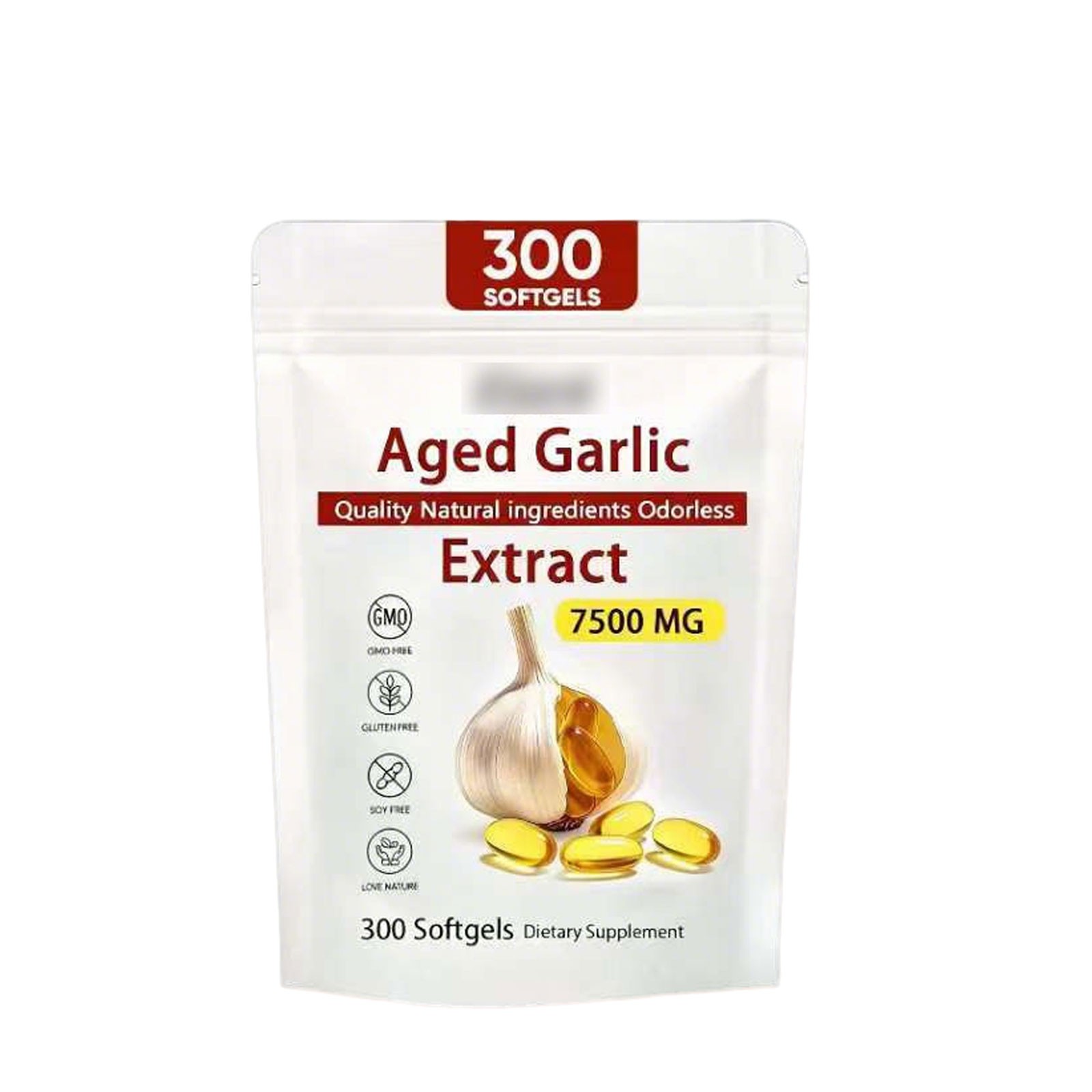 2Pack Elare Aged Garlic Extract, 300 Softgels, 7500mg Odorless Heart & Immune