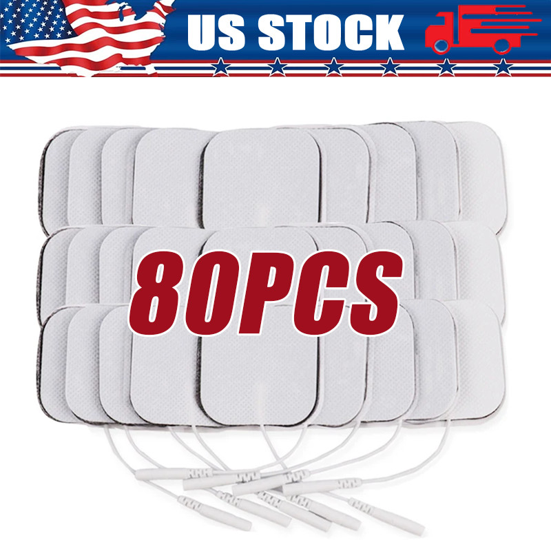 40 TENS Electrode Pads EMS Replacement Unit 7000 3000 2×2 Muscle Stimulator BULK