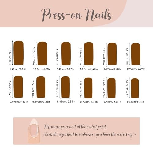 Press on Nails, Extra Long Square Fake Nails, Gold Chrome French Tip, FNP03-05