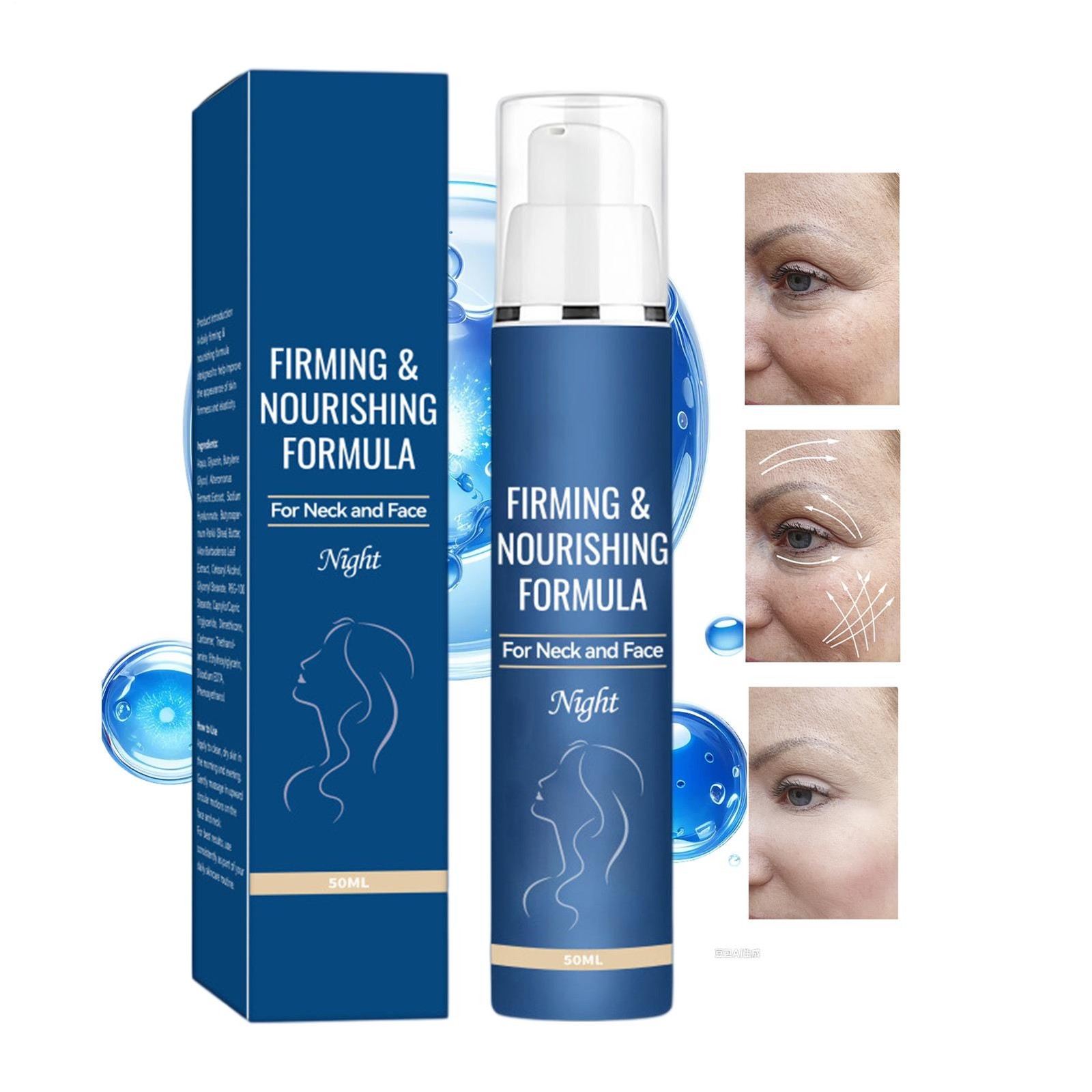 Firm and Restore Formula Night Cream Deep Hydrating Anti-Wrinkle Moisturizer