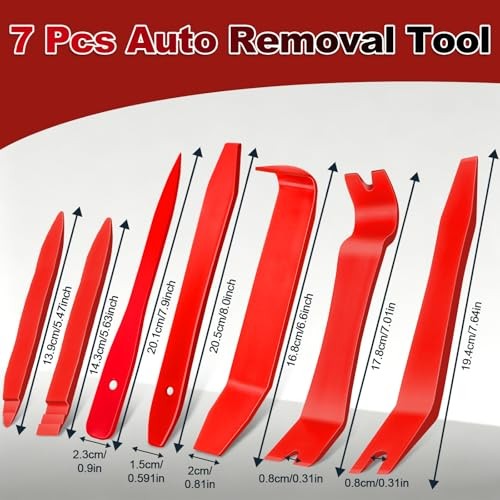 8 Pcs Auto Trim Removal Tool Kit with Non-Scratch Red-8 Trim Removal Tool Set