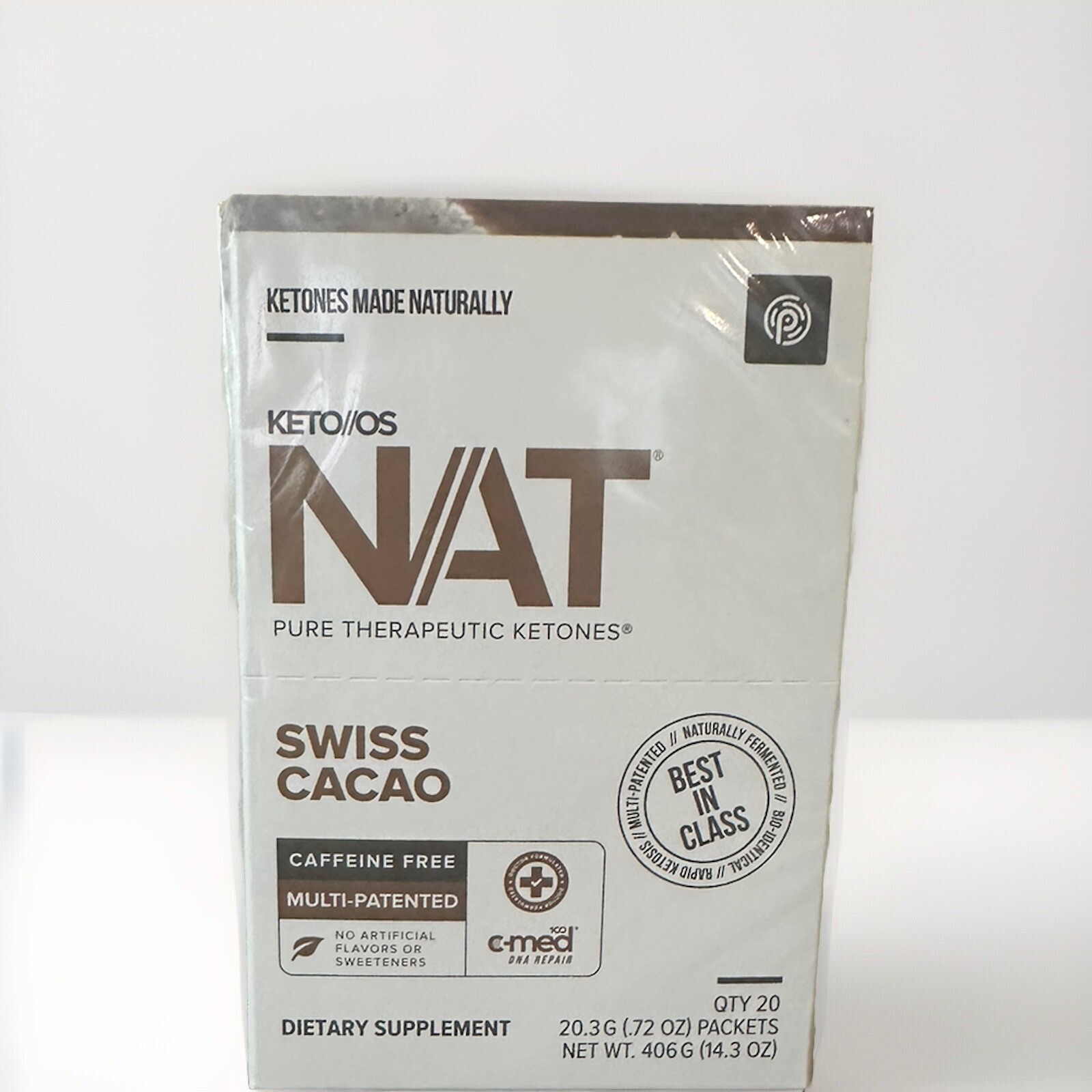 Pruvit Ketones NAT 20 Packets SWISS CACAO Caffeine Free/ FREE SHIPPING