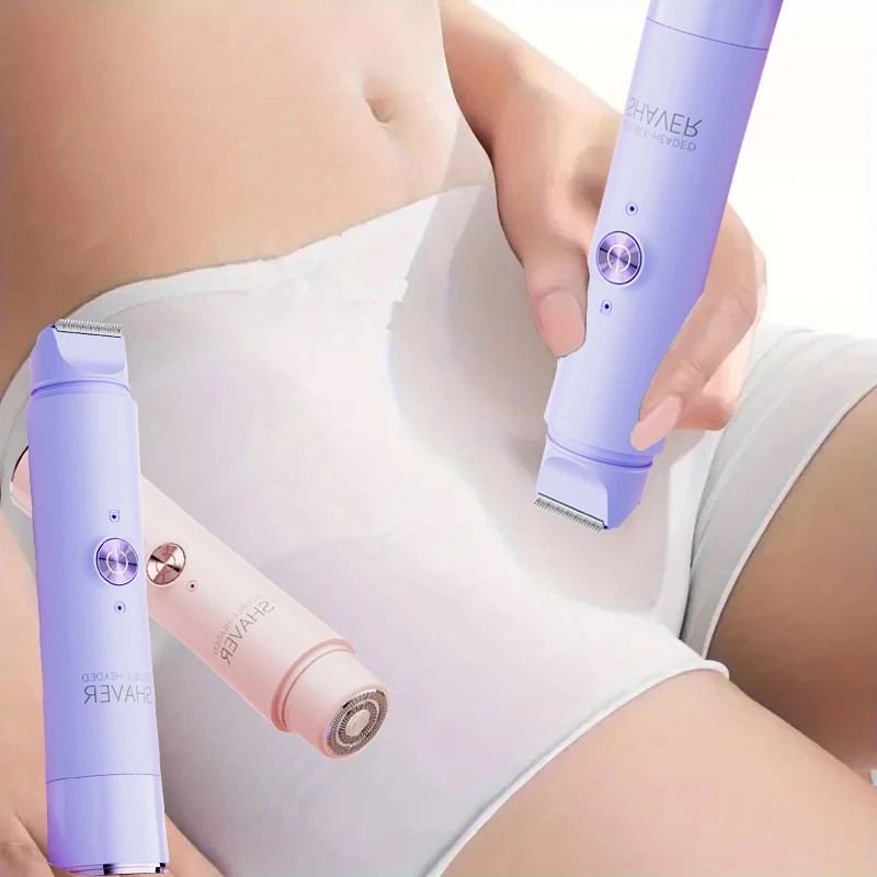 2-in-1 Electric Shaver – Wet/Dry Bikini Trimmer & Epilator for Women Cordless