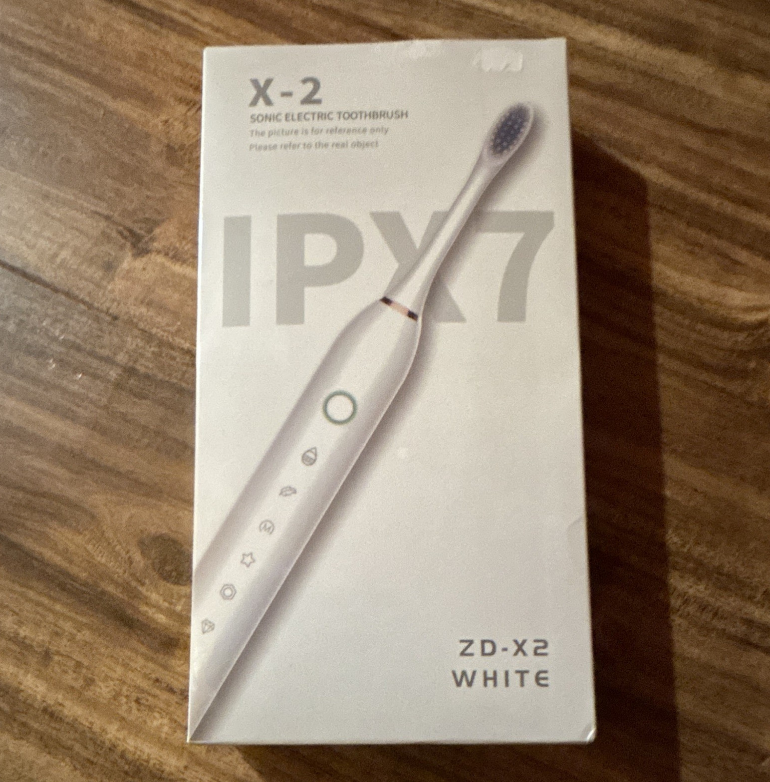 Sonic IPX7 Sonic Electric Toothbrush Battery Powered, White ZD-X2/X-2
