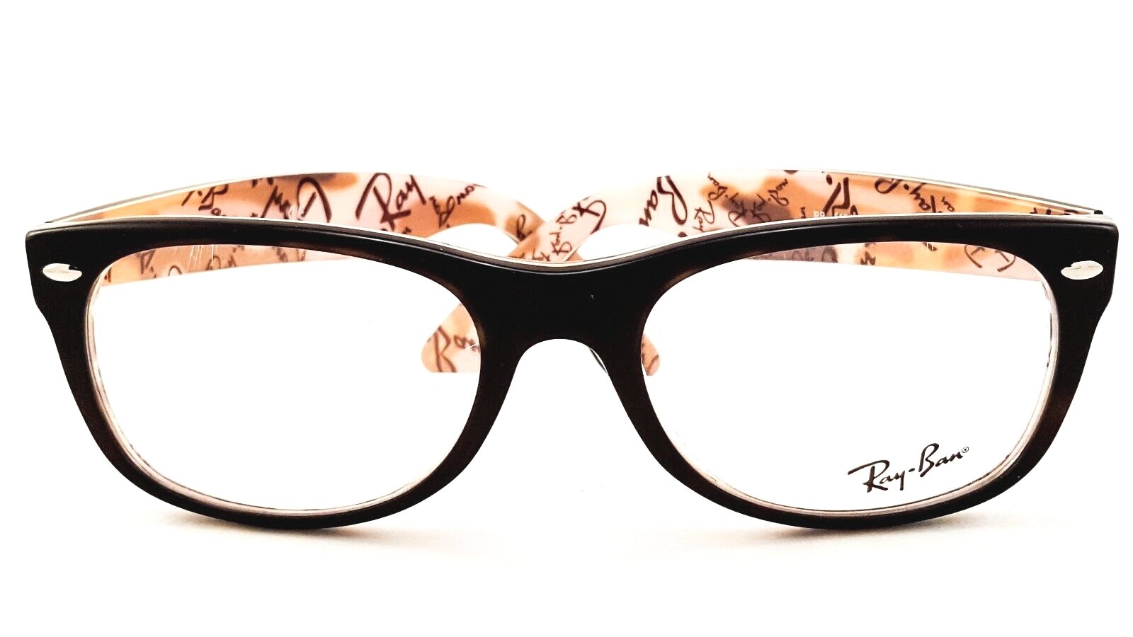 Ray Ban RB5184 5409 Black with Brown Logo New Authentic 52