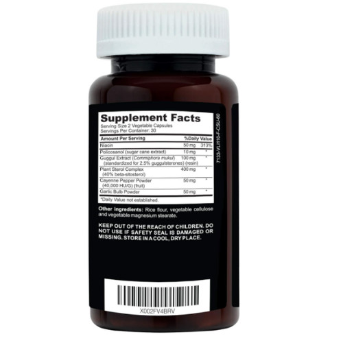 Suplemento reductor de colesterol y triglicéridos para la presión arterial alta