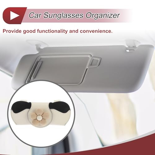 Car Sunglasses Case Magnetic Universal Car Visor Sunglasses Holder for Car PU