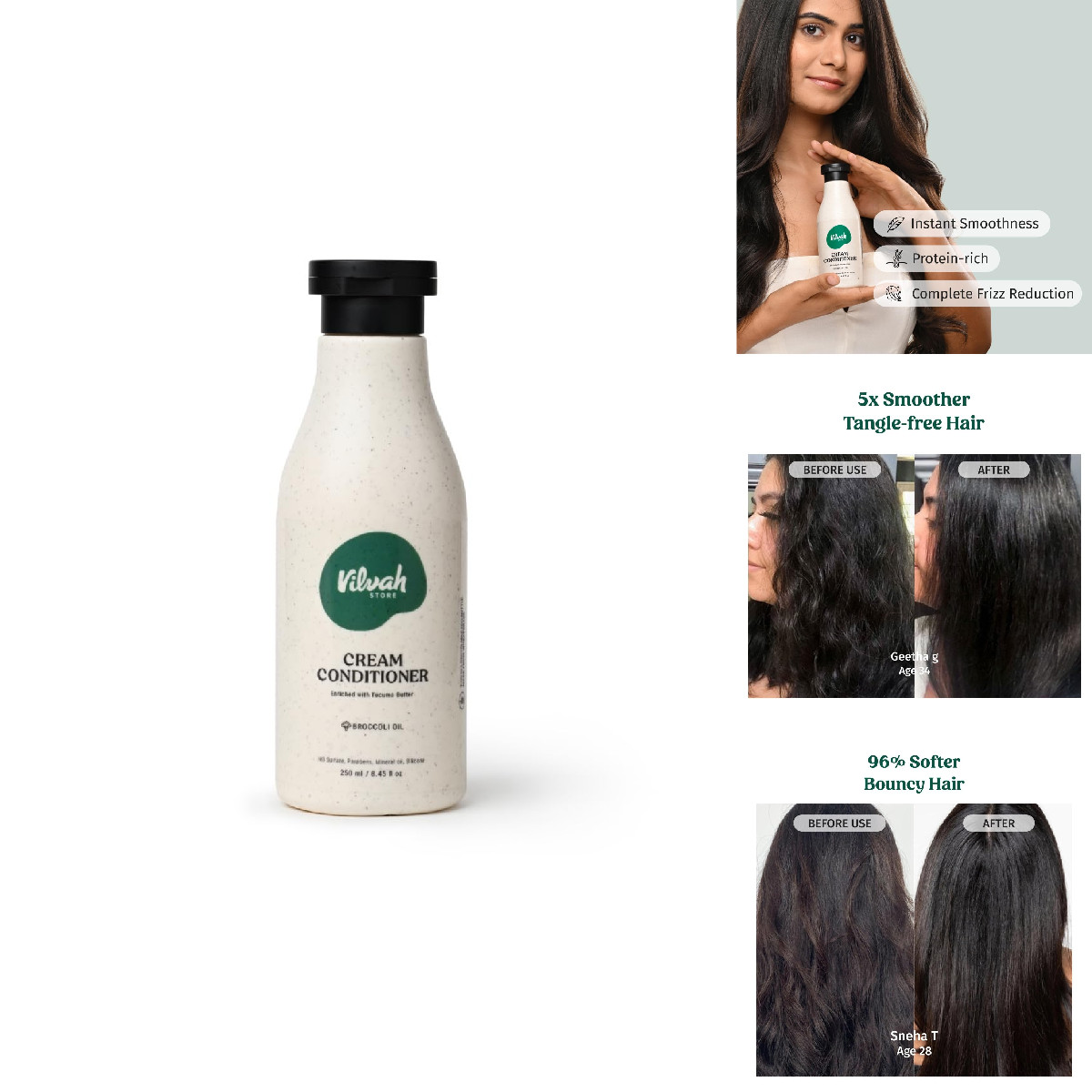 Vilvah Store Hair Cream Citrus Conditionerfor Dry And Frizzy Hairdeeply