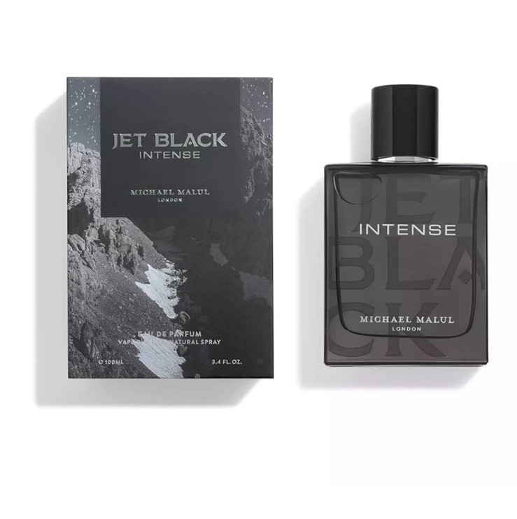 Jet Black Intense by Michael Malul Eau De Parfum Spray 3.4 oz -100ml For Men New