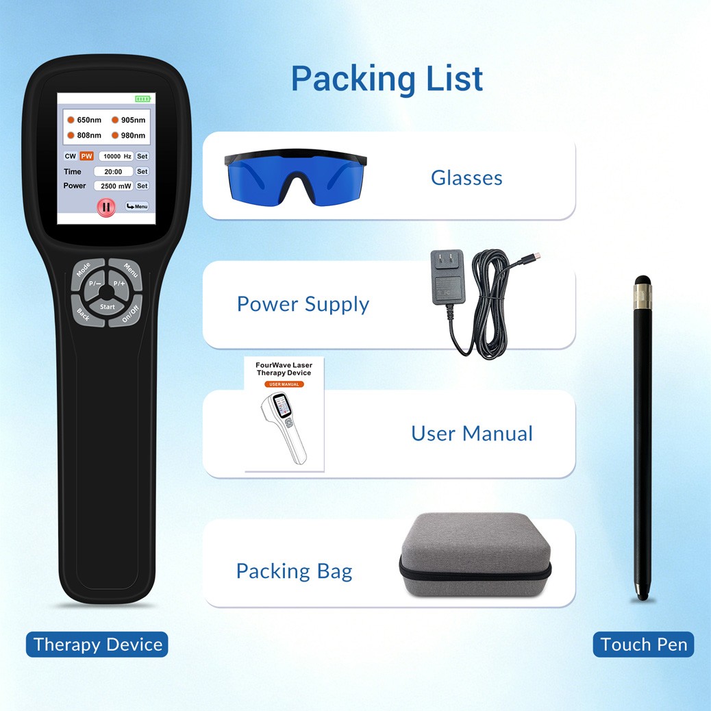 Touchscreen Low Level Laser Light Therapy For Chronic Pain Relief 2.5W 1-10000Hz