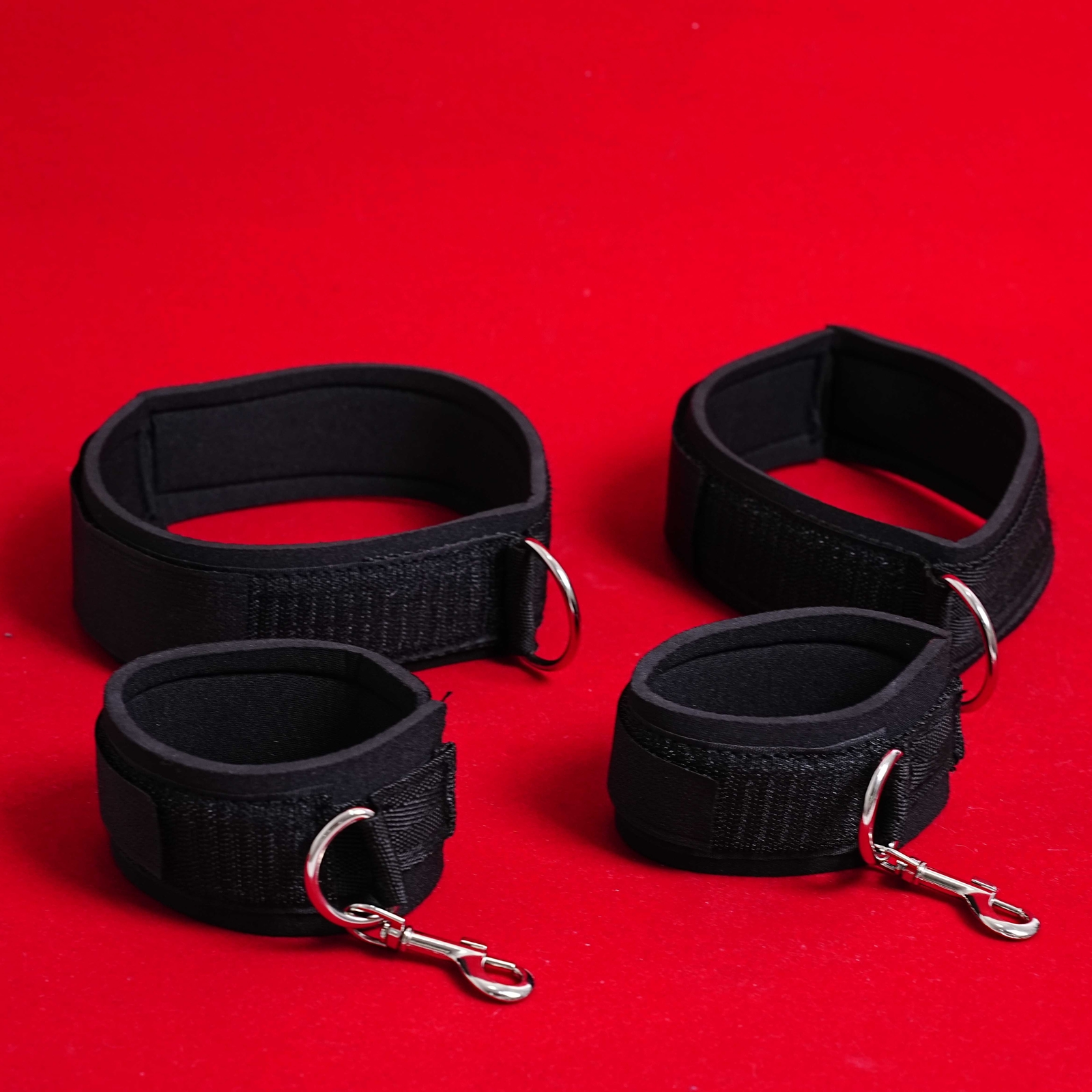 Bed Restraint Bondage Set Harness Handcuffs Ankle Wrist Cuffs Adult Couples BDSM
