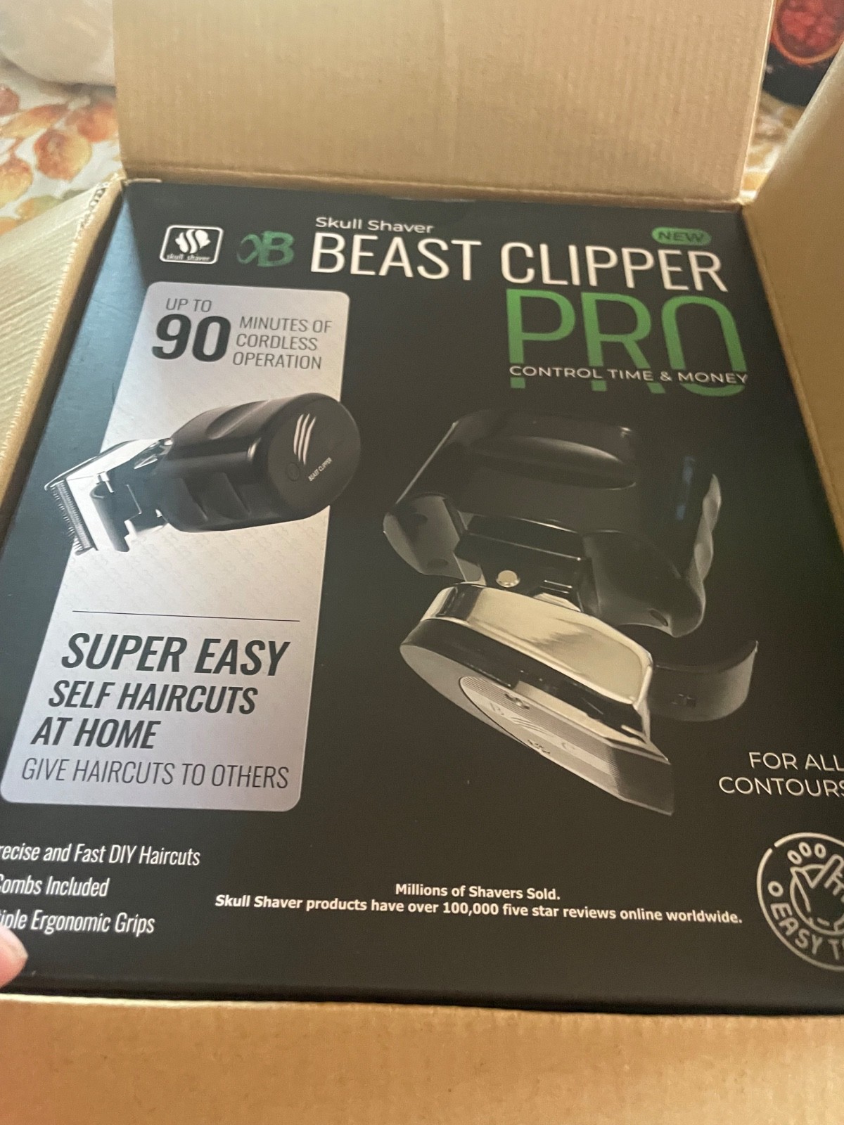 Beast Clipper Pro – Home Haircut & Grooming Kit – Durable Steel Blades – Cord…