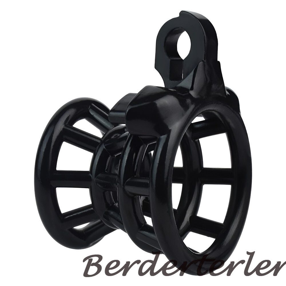 Stainless Steel /ABS Male Chastity Cage Lock with 4 Rings Light Chastity Devices