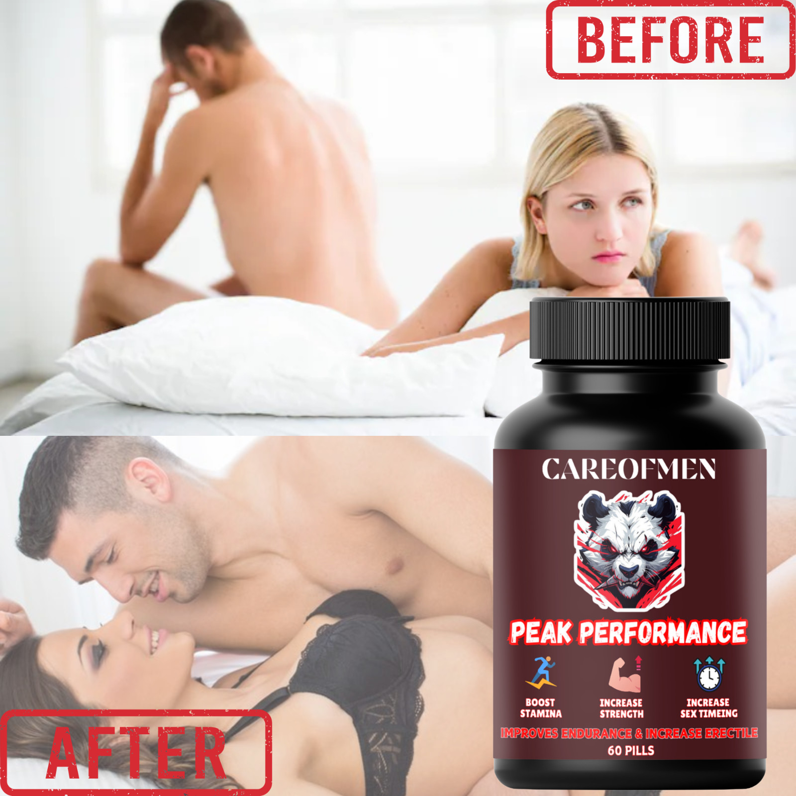 NEW . 60 Powerful Capsules . Works In 10 Minutes. 100% Money Back Guaranteed….