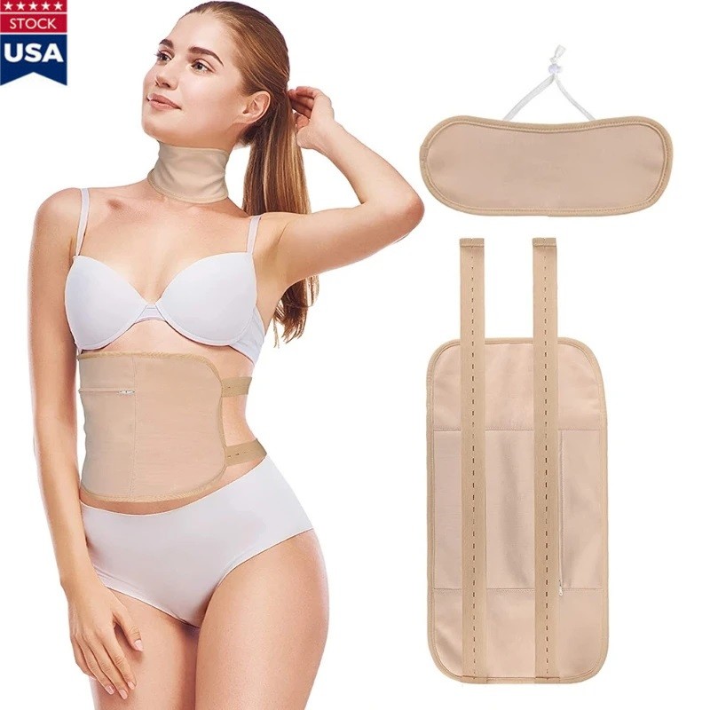 2x Organic Castor Oil Pack Wrap Reusable Castor Oil Compress Wrap Kit Adjustable