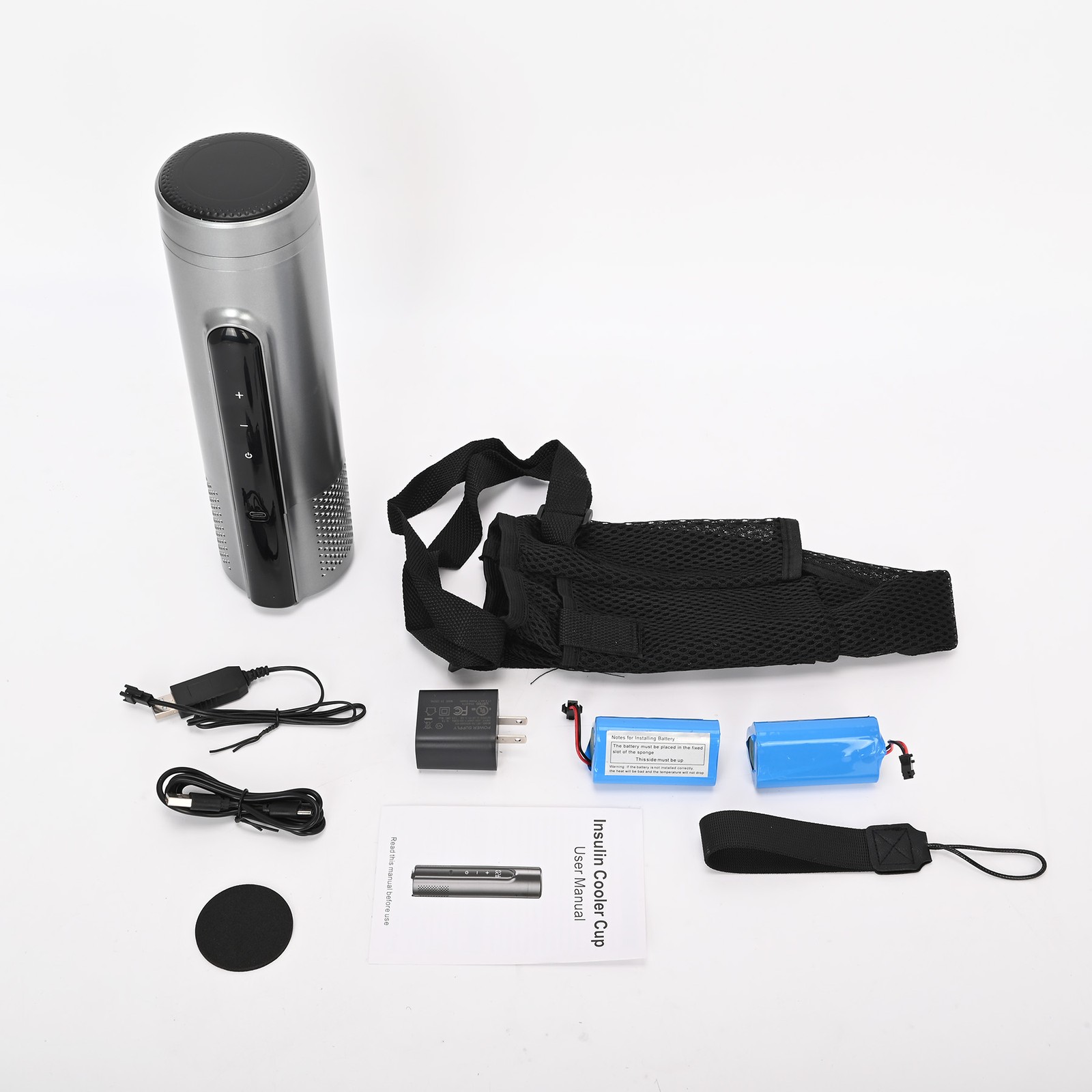 Portable Insulin Cooler Case with LED Display & Rechargeable Battery 0-18°C